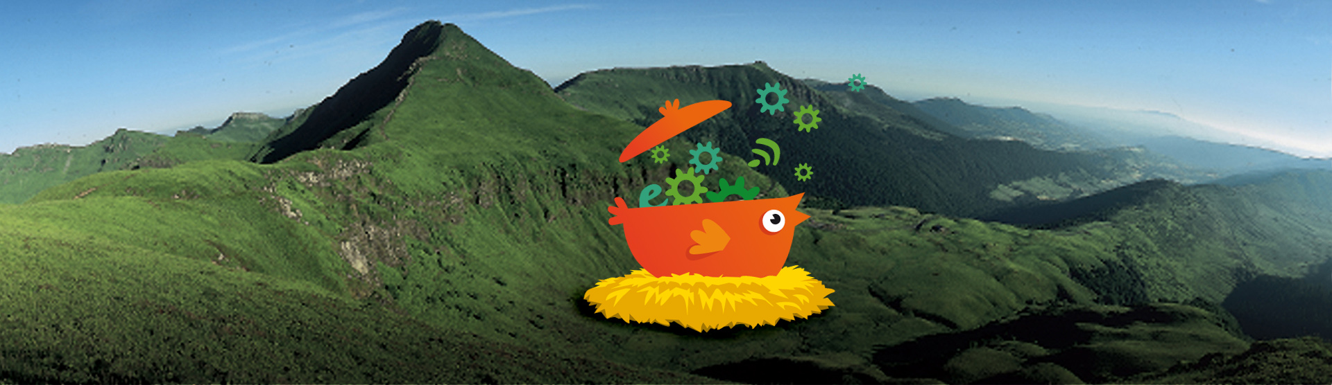 Paysage d'Auvergne + illustration Cocotte de Franck Perrot